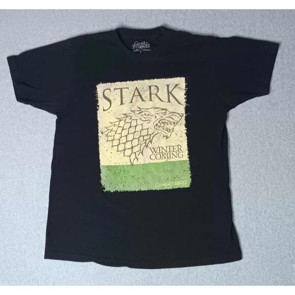 Other - Game Of Thrones Starks House "Winter Is Comming" Graphic Tee Mens Size L Black